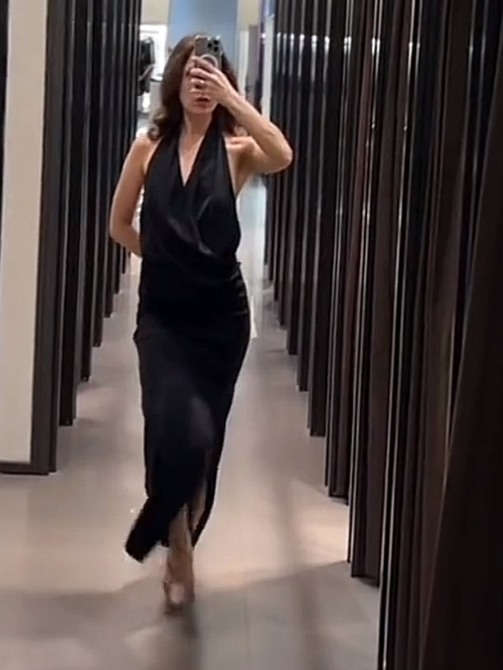 Zara Flowy Draped Midi Dress - Picture 5 of 15